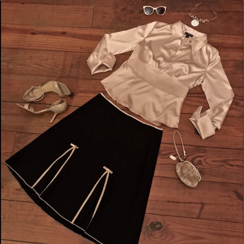 🥂Matty M Skirt with Satin Ribbon French Details